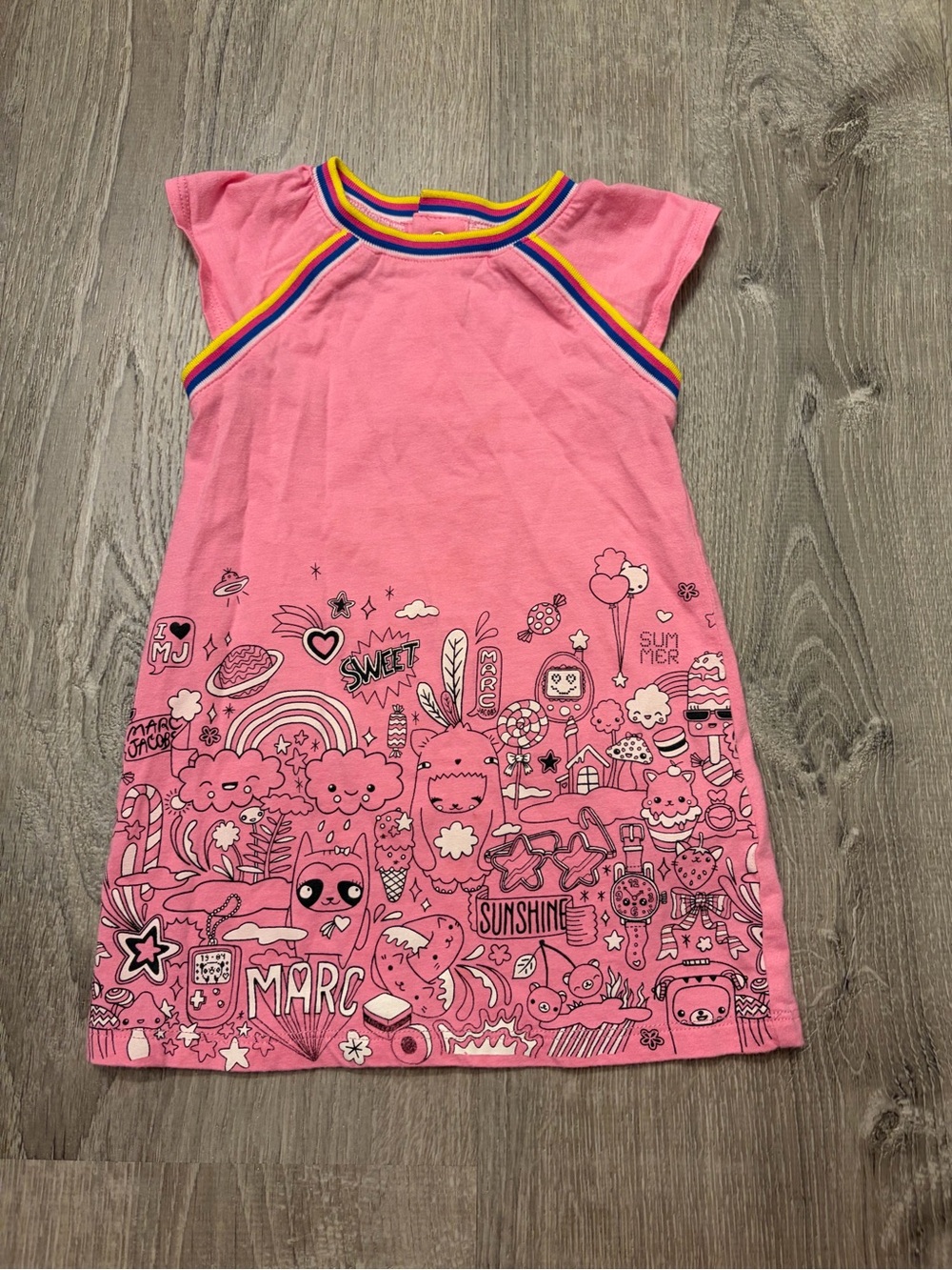 Little Marc Jacob's Girl's Pink Dress- Size 9 Months- Pre-owned